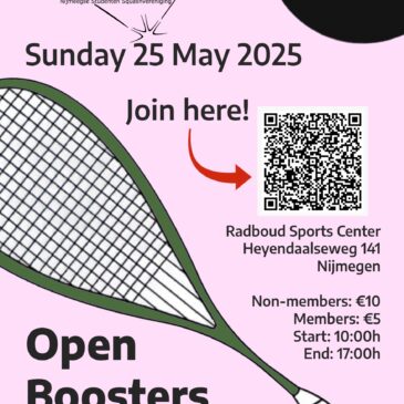 Boosters Open 25 mei